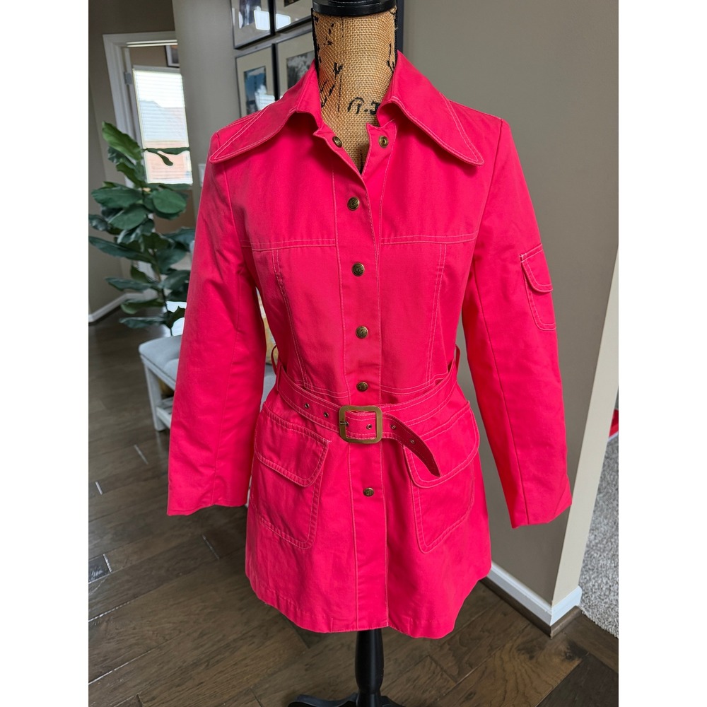 Vintage Fleet‎ Street Trench Coat - Water Repellent Size 8 Retro Mod 60's